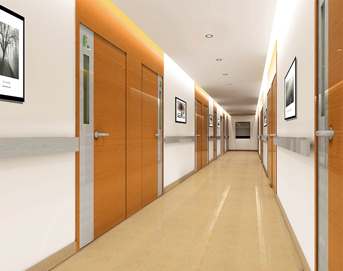 附屬醫院過(guò)道裝修效果圖