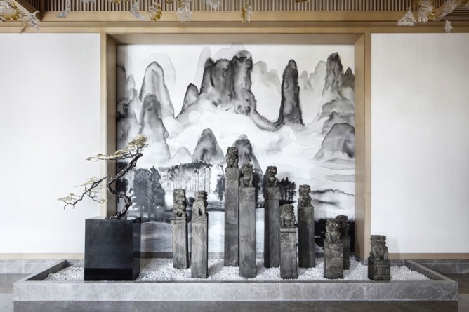 簡(jiǎn)約茶樓會(huì )所裝修設計效果圖