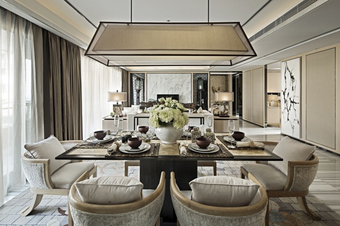 簡(jiǎn)單大氣中式風(fēng)格別墅裝修效果圖