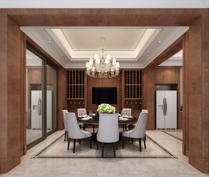 美式風(fēng)格別墅餐廳裝修效果圖