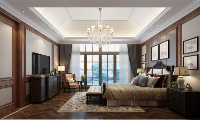 美式風(fēng)格別墅臥室裝修效果圖
