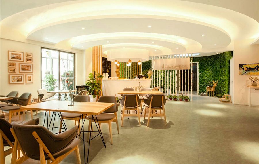 田園風(fēng)格咖啡店裝修圖片