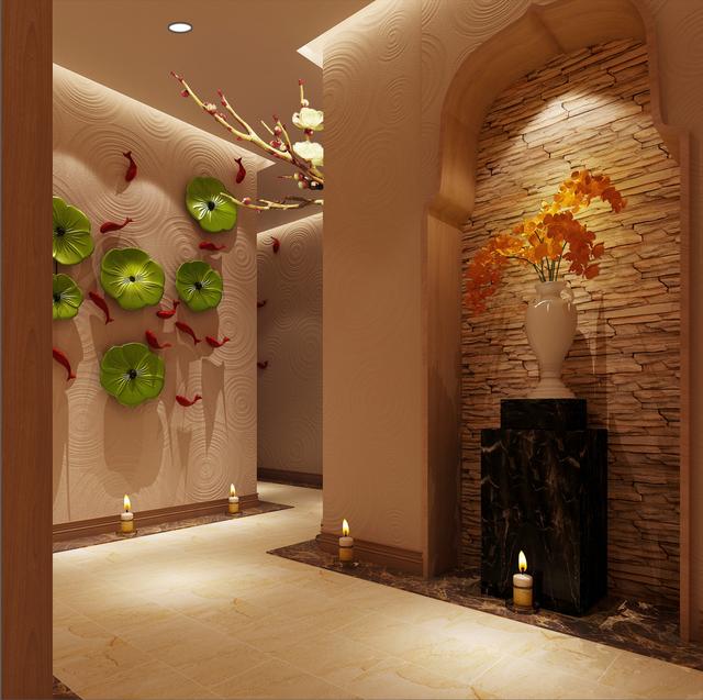 美容會(huì )所硅藻泥裝飾效果圖