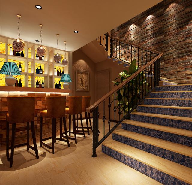 美容會(huì )所樓梯效果圖