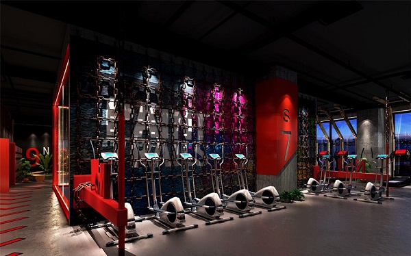 健身房固定器械區設計效果圖