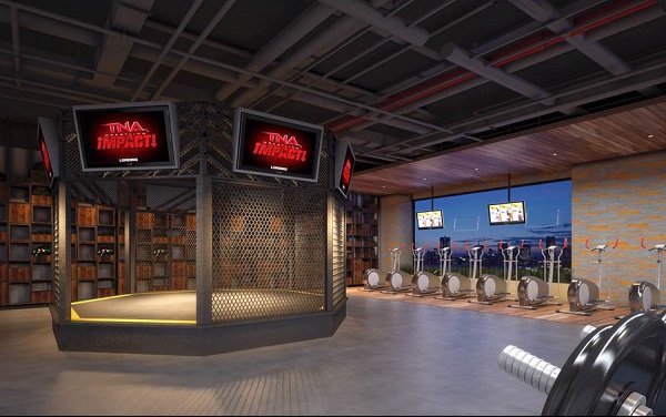 健身房自由搏擊區設計效果圖