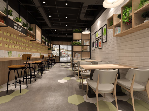 loft工業(yè)風(fēng)冒菜店鋪整體裝修效果圖