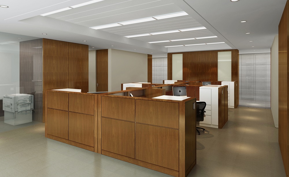 銀行辦公樓職員辦公室裝修效果圖