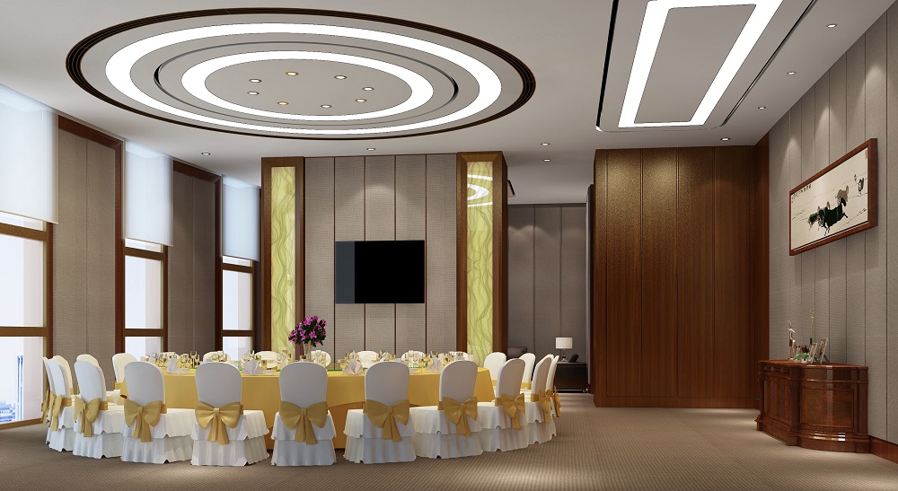 銀行辦公樓餐廳包房設計效果圖