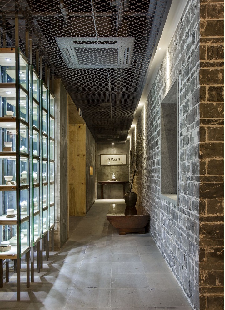 空斗墻、玻璃框架隔斷效果圖