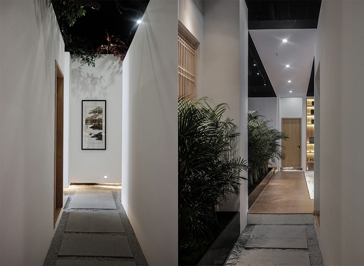 東方禪意茶館會(huì )所裝修效果圖-走道