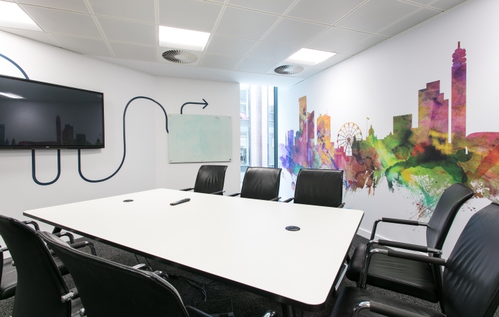 開(kāi)放式互動(dòng)型辦公室裝修效果圖