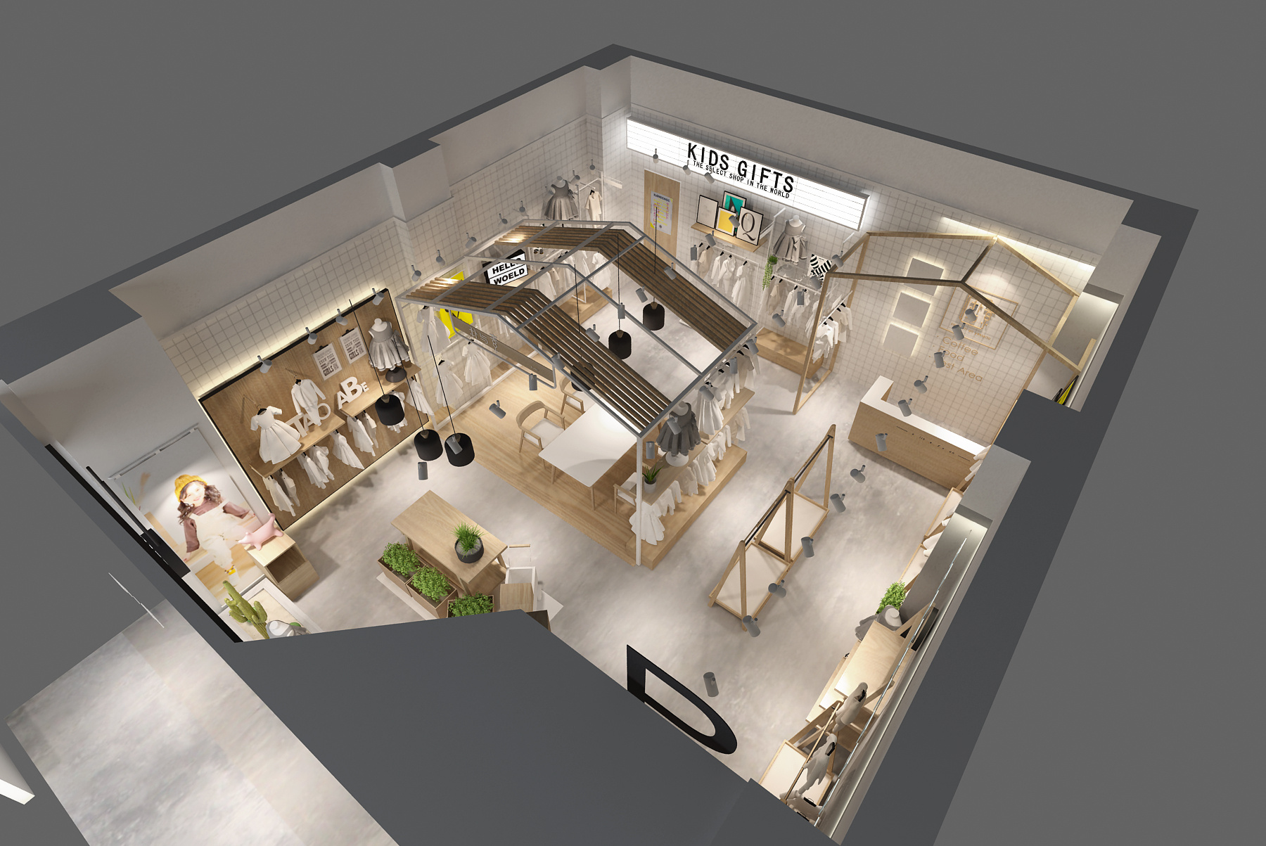 童裝店的裝修效果圖