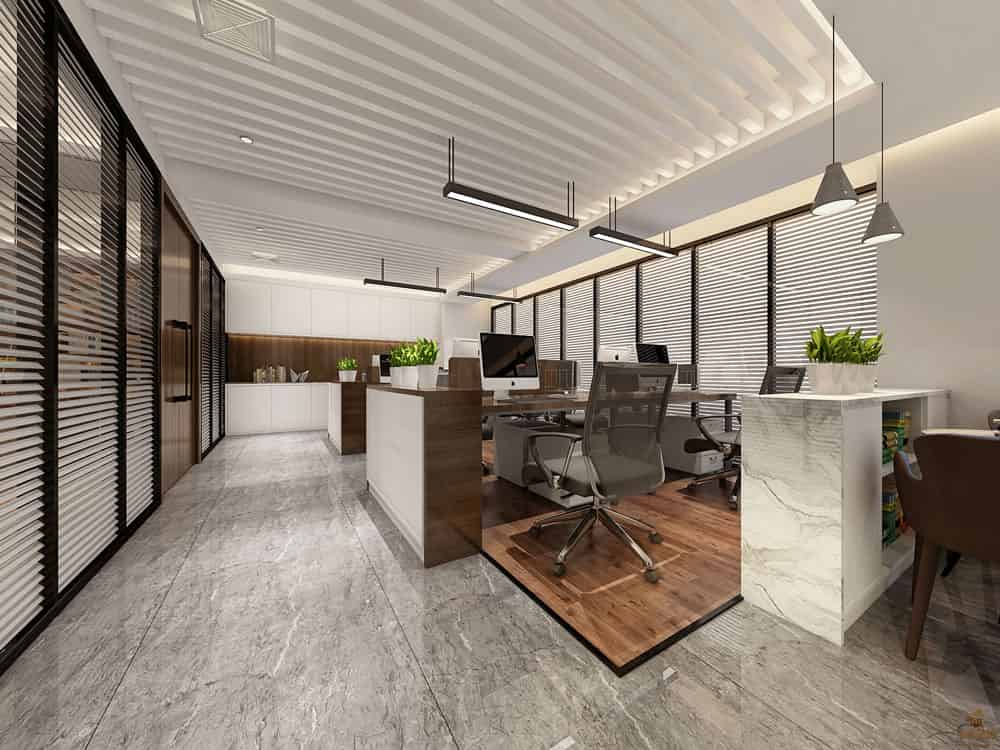 超美現代中式辦公室裝修效果圖