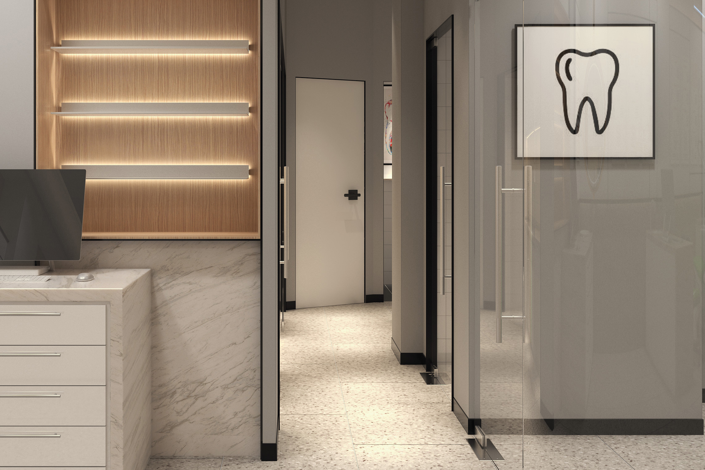 200平米牙科診所裝修設計效果圖