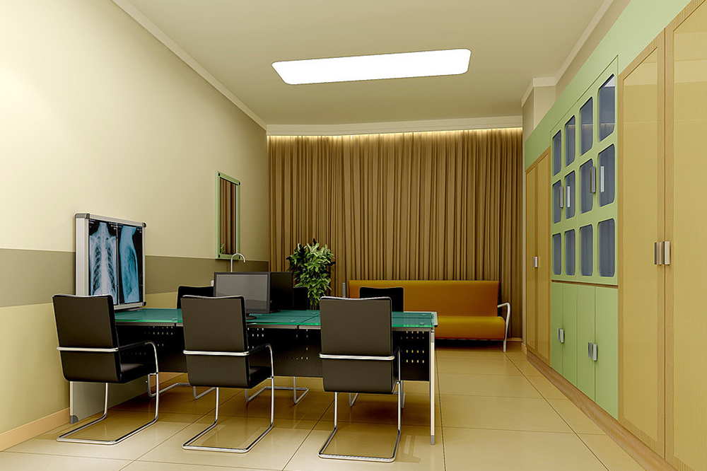 現代醫院護士站裝修設計效果圖