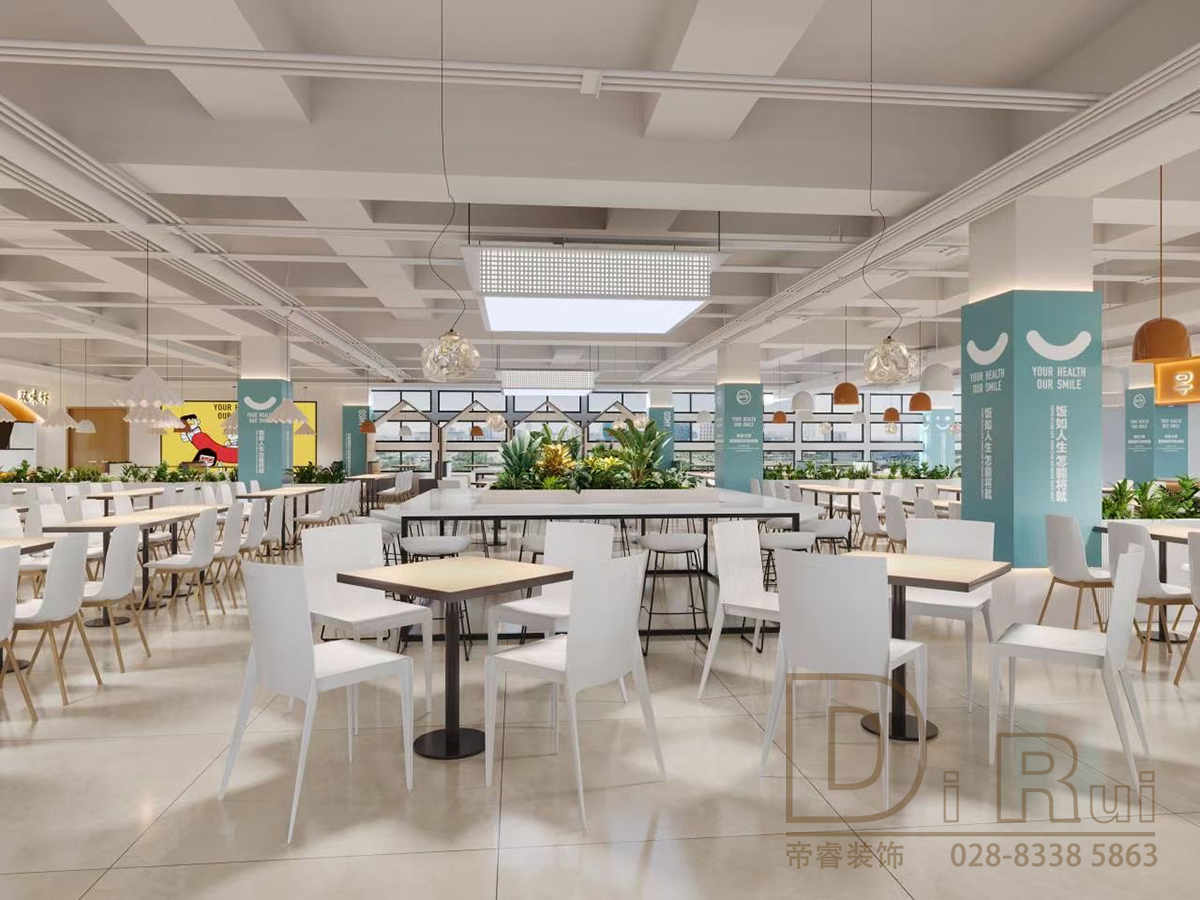 大學(xué)食堂校園餐廳裝修設計效果圖