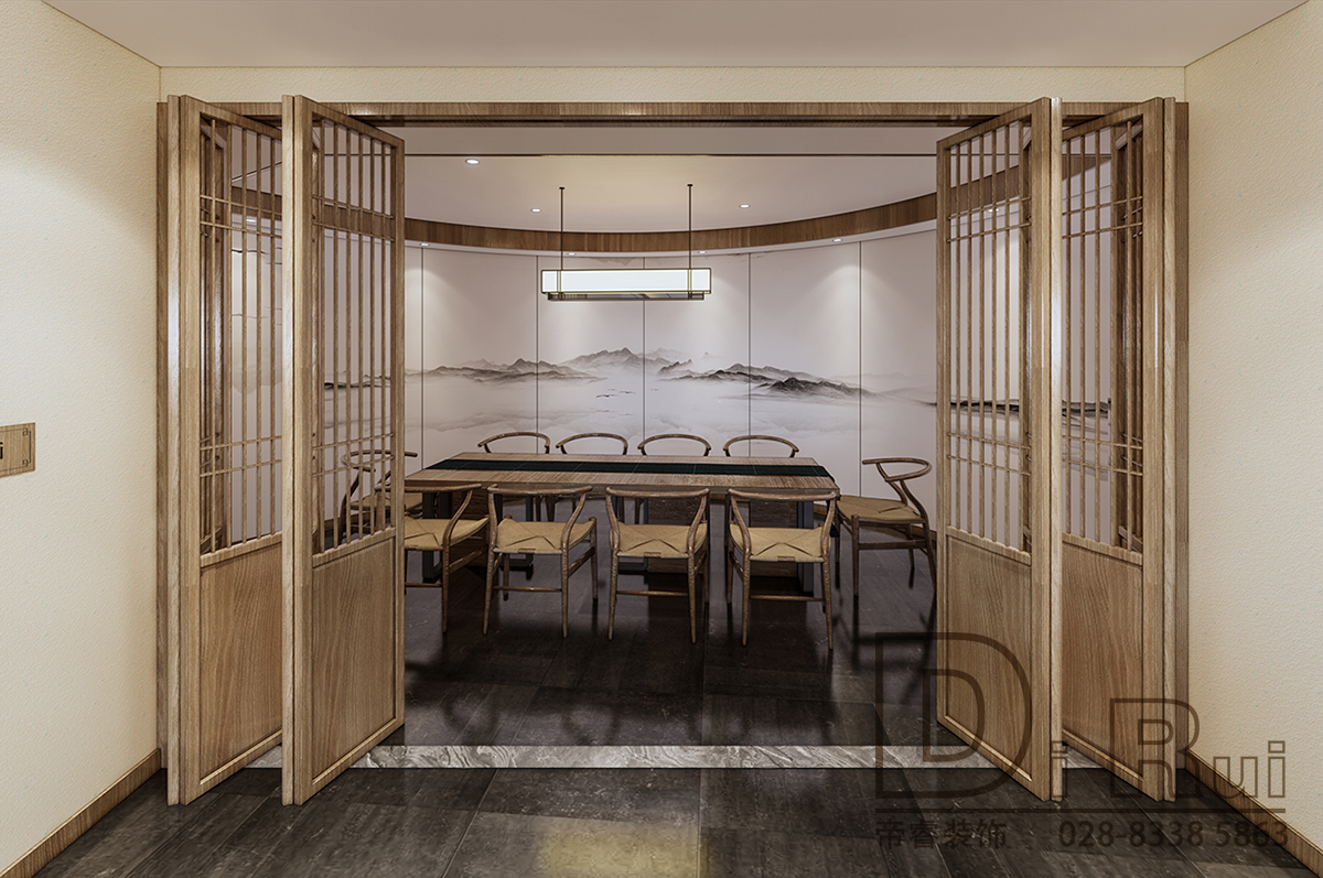 新中式風(fēng)格茶室裝修效果圖