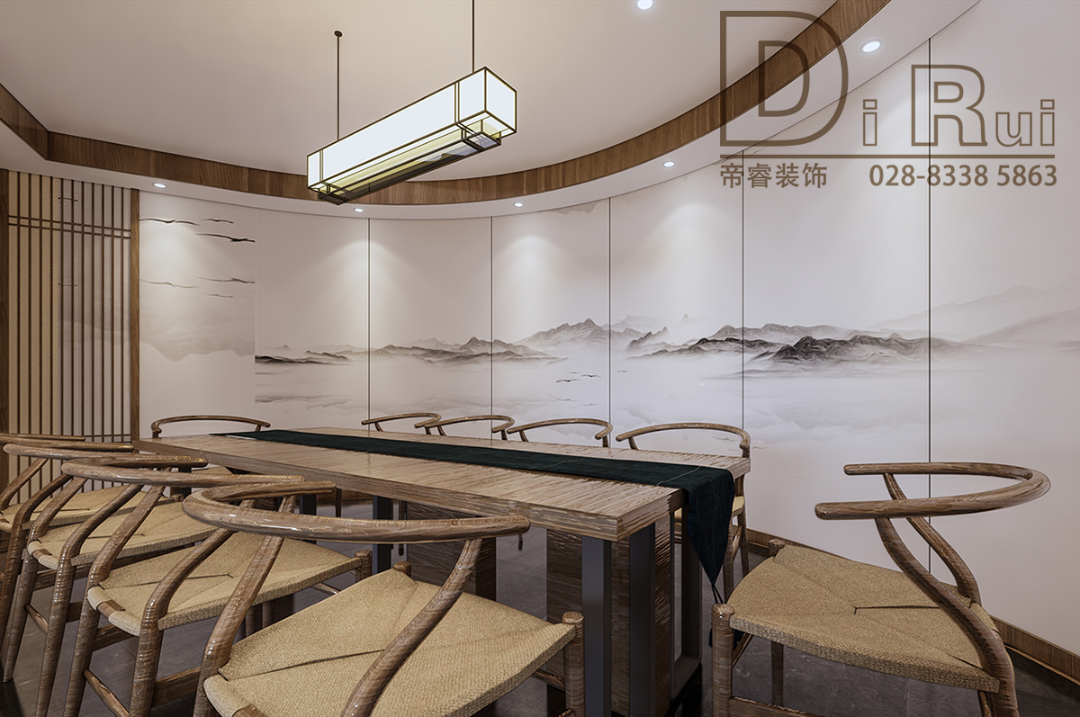 新中式風(fēng)格茶室裝修效果圖