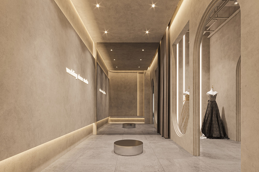 侘寂風(fēng)婚紗店裝修效果