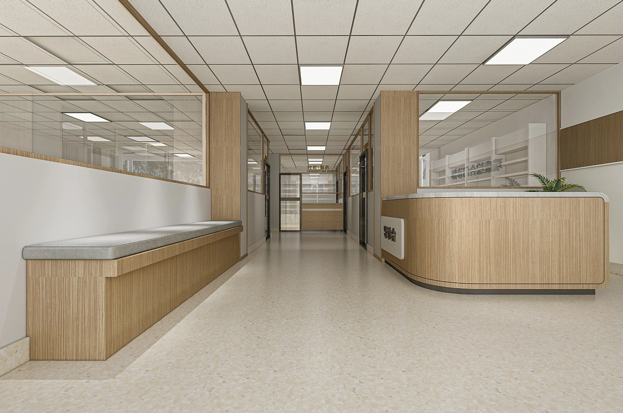 醫院互聯(lián)網(wǎng)線(xiàn)下門(mén)診裝修設計效果圖