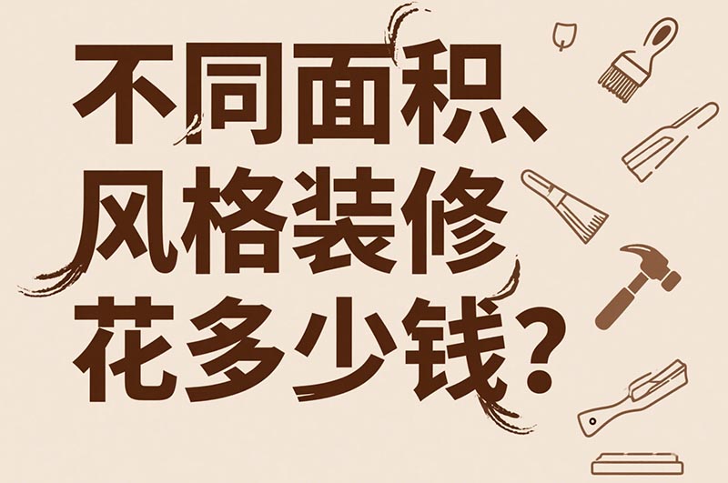 不同面積、風(fēng)格裝修花多少錢(qián)？